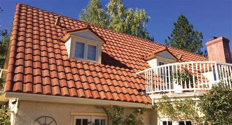 house roof metal tile|metal roof that looks like barrel tile.